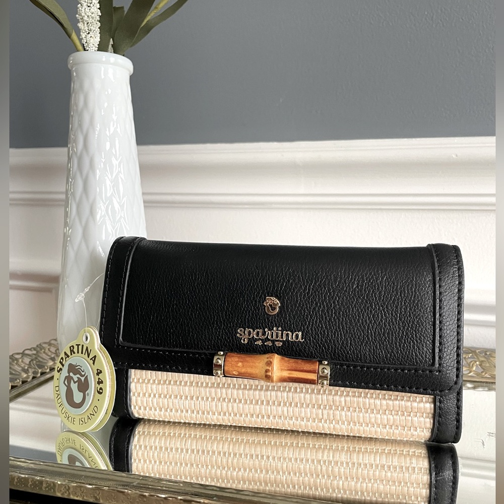 Spartina 449 Ebony Bamboo Chic Wallet - NEW - Picture 1 of 8